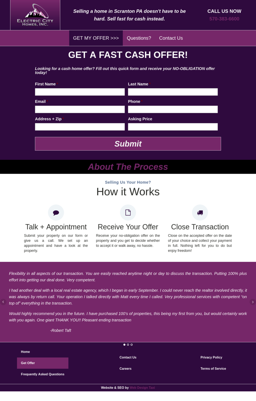 Lead generation website design (rei).
