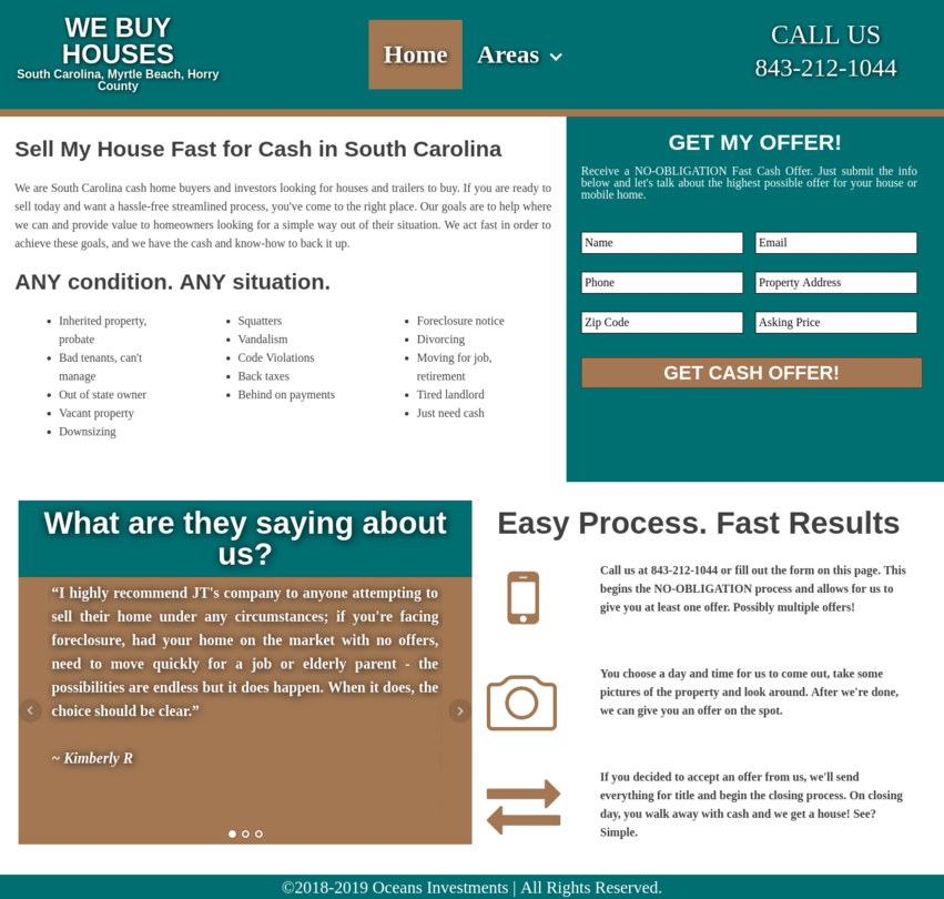 Lead generation website design (rei).